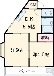 アルプスコーポ【1階】の間取り
