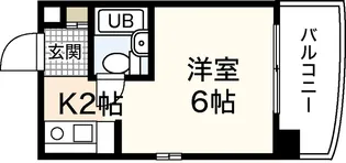 Calm東観音【6階】の間取り