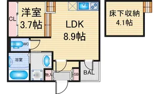 HS津金【1階】の間取り