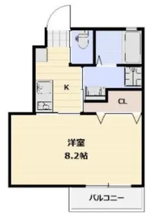 岡山県倉敷市中庄【アパート】の間取り