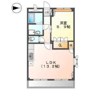広島県福山市駅家町大字万能倉【アパート】の間取り