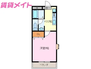 1Kの間取り画像
