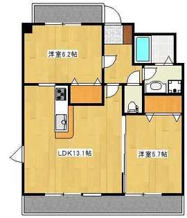 クロノス30新町II【4階】の間取り