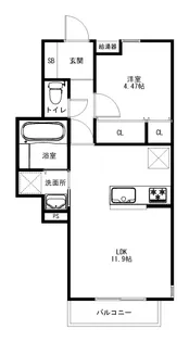 シャルムルーチェ【1階】の間取り