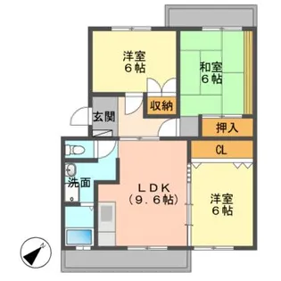 瀬戸内マンション【3階】の間取り