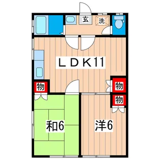 スカイハイツ【1階】の間取り