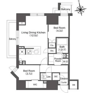 東京都台東区東上野6【マンション】の間取り