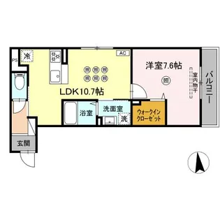 モン サン ブルー【2階】の間取り
