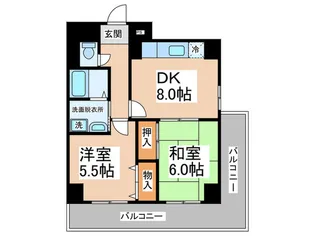 グリットハウス津久野【3階】の間取り