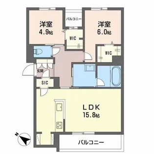 プランドール【3階】の間取り