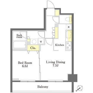 Dimus勝どき【2階】の間取り