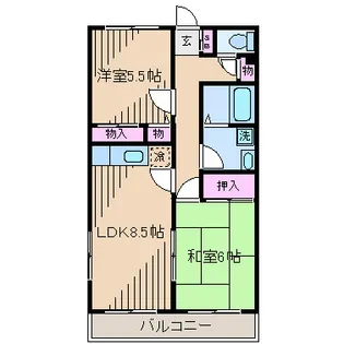 T・S・1ビル睦月館【2階】の間取り