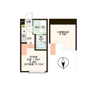 東京都足立区西竹の塚1【アパート】の間取り