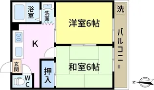 平和コーポ2号館【2階】の間取り