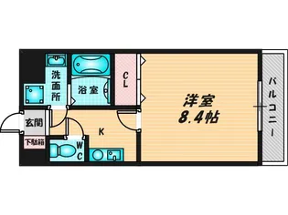 1Kの間取り画像