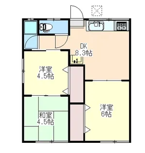 コーポ大尾【1階】の間取り