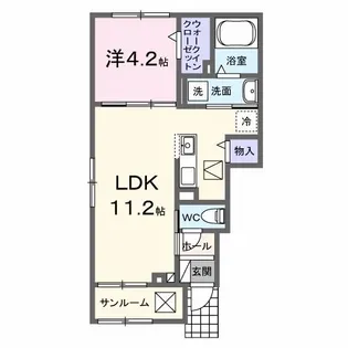 群馬県太田市藤阿久町【アパート】の間取り