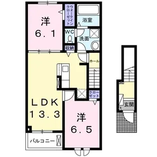 アルカンシエルC【2階】の間取り