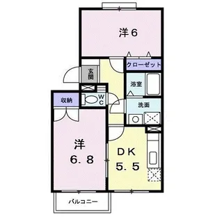 リバーコートM【2階】の間取り