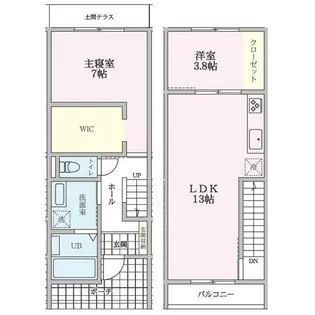 東京都町田市三輪町【一戸建】の間取り