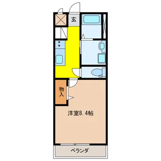 岐阜県岐阜市則武西1【アパート】の間取り
