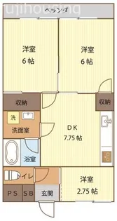 山共ビル【2階】の間取り