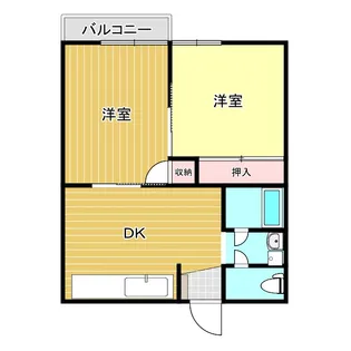 クリーミーコーポ【2階】の間取り