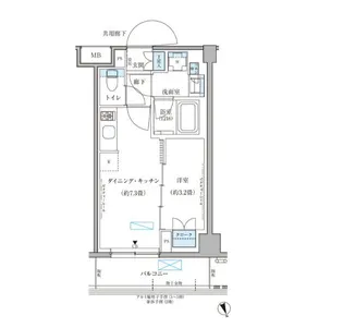 パークアクシス文京本郷【2階】の間取り