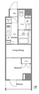 レジデンス門前仲町スクエア【10階】の間取り