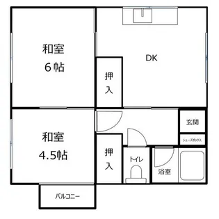 相澤コーポ【1階】の間取り