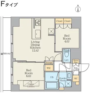 クレストコート東日暮里【7階】の間取り
