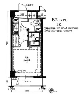 ヴェルト横浜吉野町【6階】の間取り