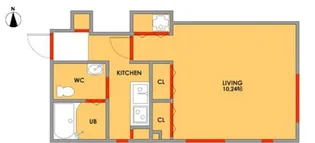 東京都港区赤坂8【マンション】の間取り