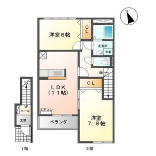 サニーハイム【2階】の間取り