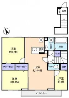 Kirsche(キルシェ)【2階】の間取り