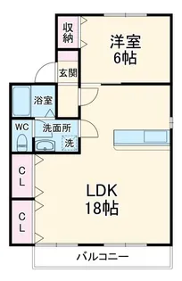 五平ハイツD【2階】の間取り