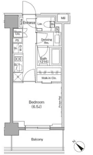 ザ・パークハビオ月島フロント【5階】の間取り