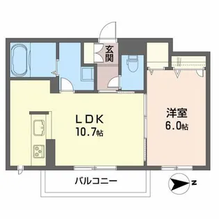 ジオベレオM【1階】の間取り