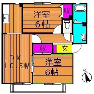 ビアン連島【2階】の間取り