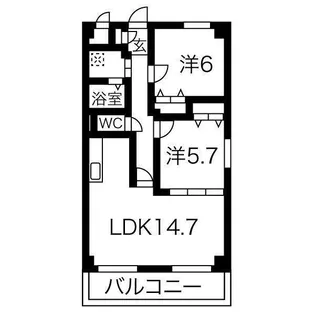 フレンドハイツ城ヶ根【1階】の間取り