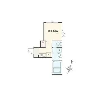 MELDIA祐天寺【1階】の間取り