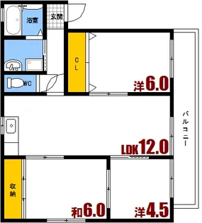 ディアス重田 B【2階】の間取り