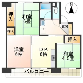 ビレッジハウス沼木1号棟【3階】の間取り
