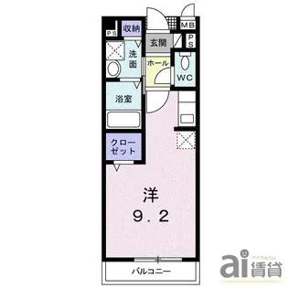 オークランドヴィラ【2階】の間取り