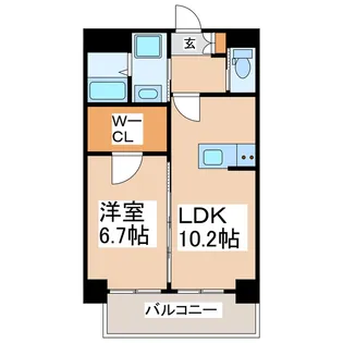 熊本県熊本市北区龍田弓削1【マンション】の間取り