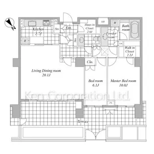 パークマンション六本木【2階】の間取り