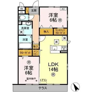 エスポワール ソレーユ【1階】の間取り