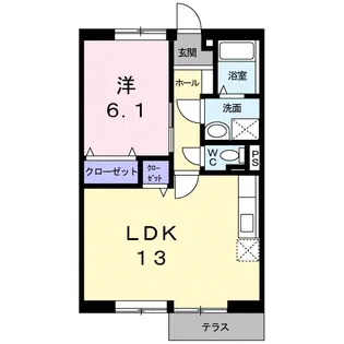 オークヒルズ B【1階】の間取り