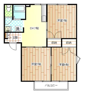 フレグランス若宮【2階】の間取り