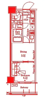 パークアクシス横濱大通り公園【2階】の間取り